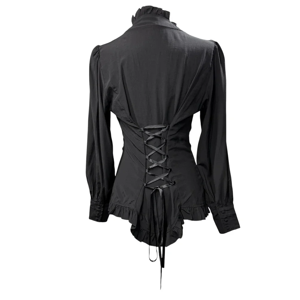 Scarlet Darkness Skirt/Top Womens M Black Gothic Steampunk Rein Fest Halloween